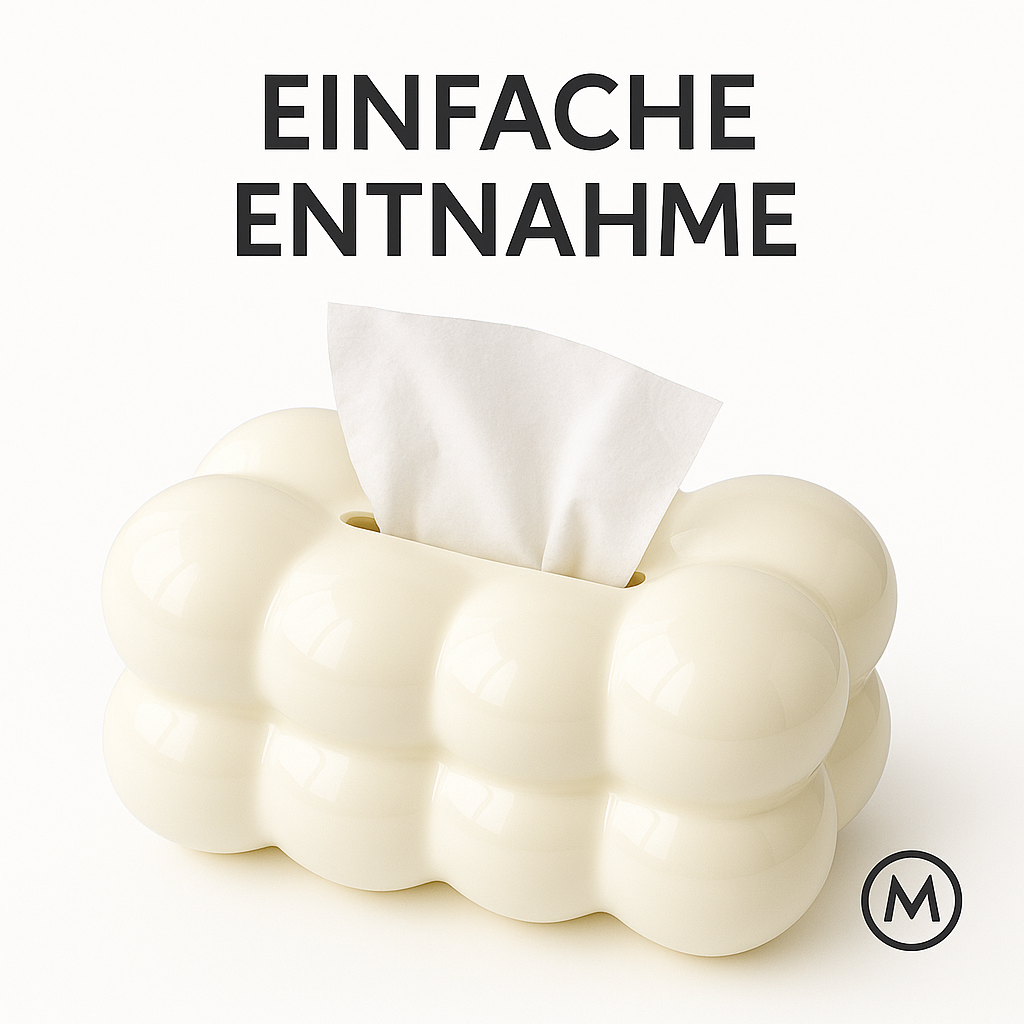 Wolkendesign Taschentuchbox Wohnzimmer Tisch Papierhalter Deko DE.