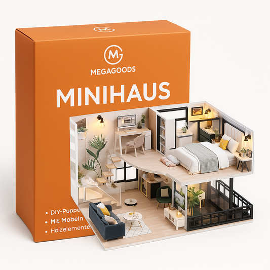 DIY Puppenhaus Bausatz Holz 3D mit Möbeln Geschenk Deko DE.