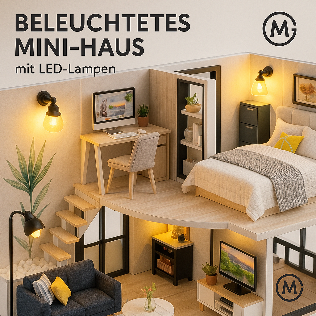 DIY Puppenhaus Bausatz Holz 3D mit Möbeln Geschenk Deko DE.