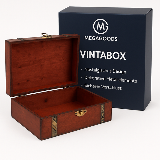Holz Schmuckbox Vintage Schatztruhe Aufbewahrung Geschenk DE.