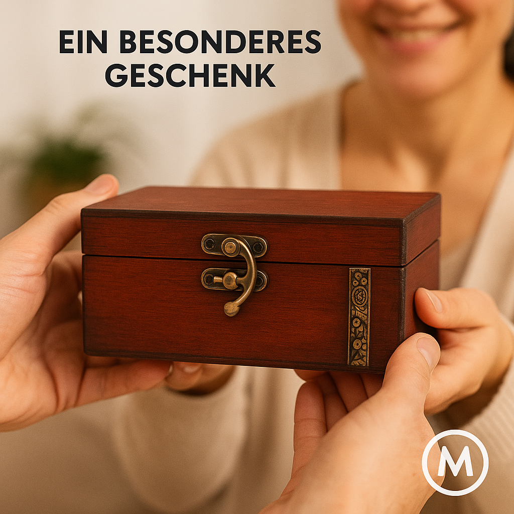 Holz Schmuckbox Vintage Schatztruhe Aufbewahrung Geschenk DE.