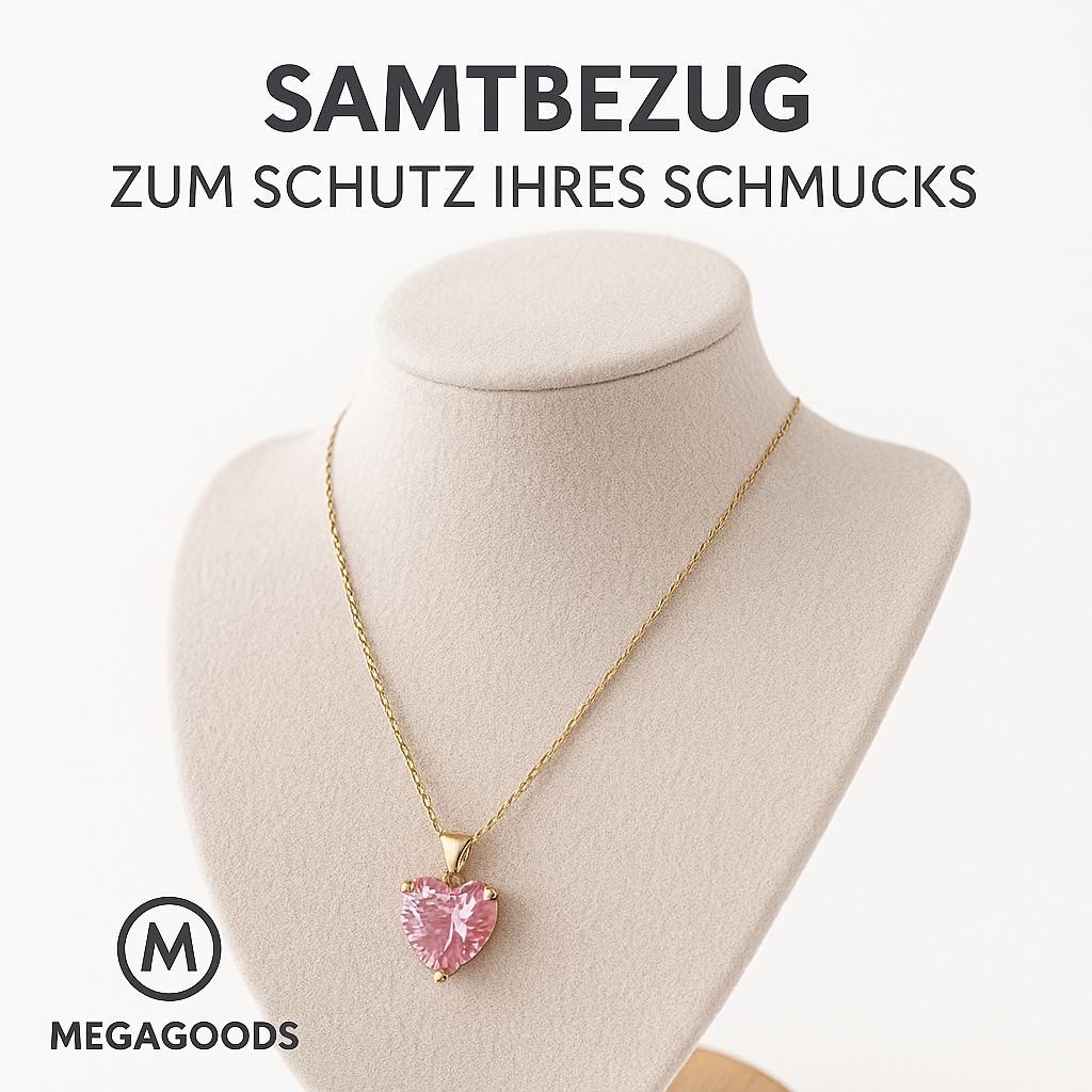 Samt Schmuckbüste Kettenhalter Display Ständer für Anhänger DE.