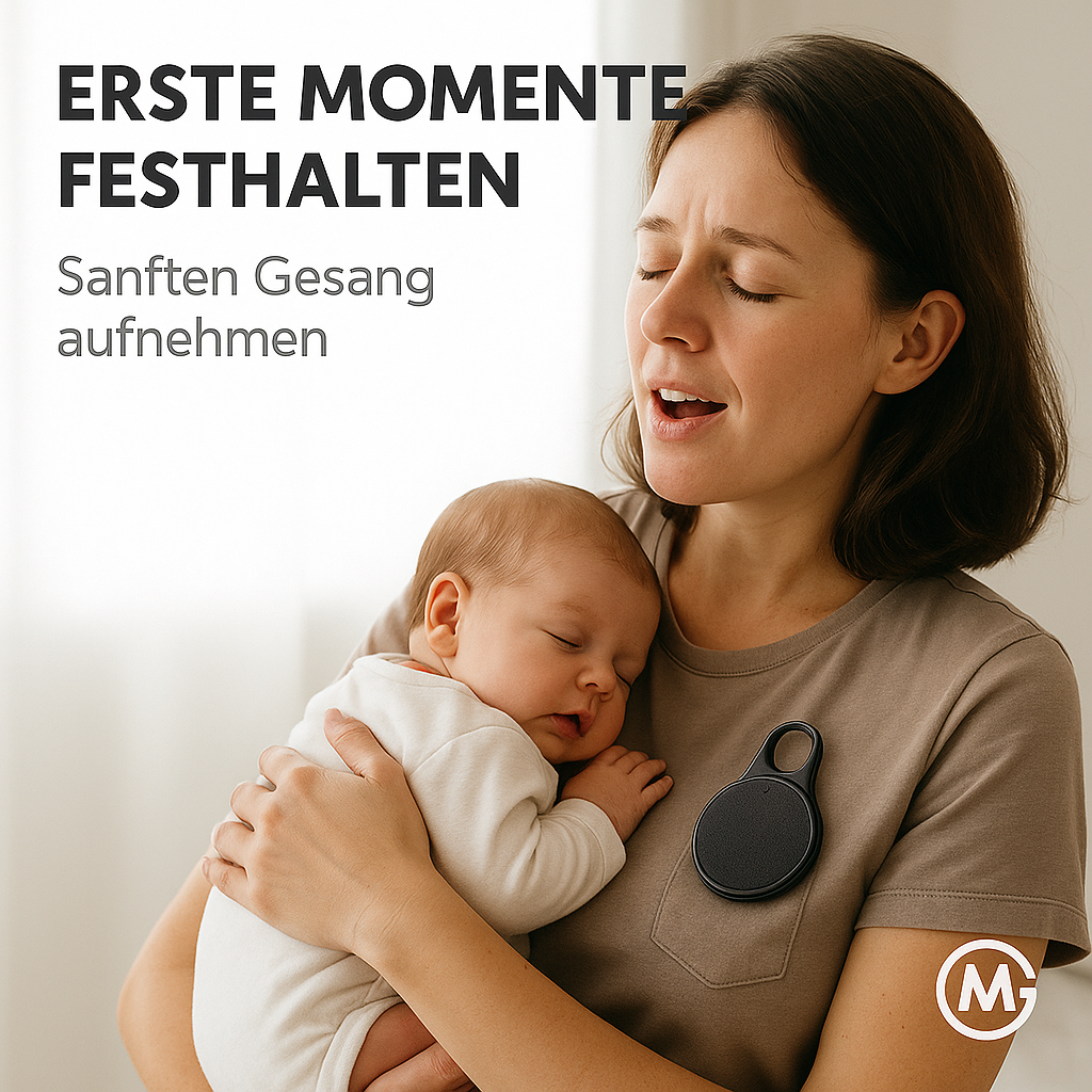 Schlüsselanhänger Diktiergerät MP3 Sprachrekorder für Meetings DE.