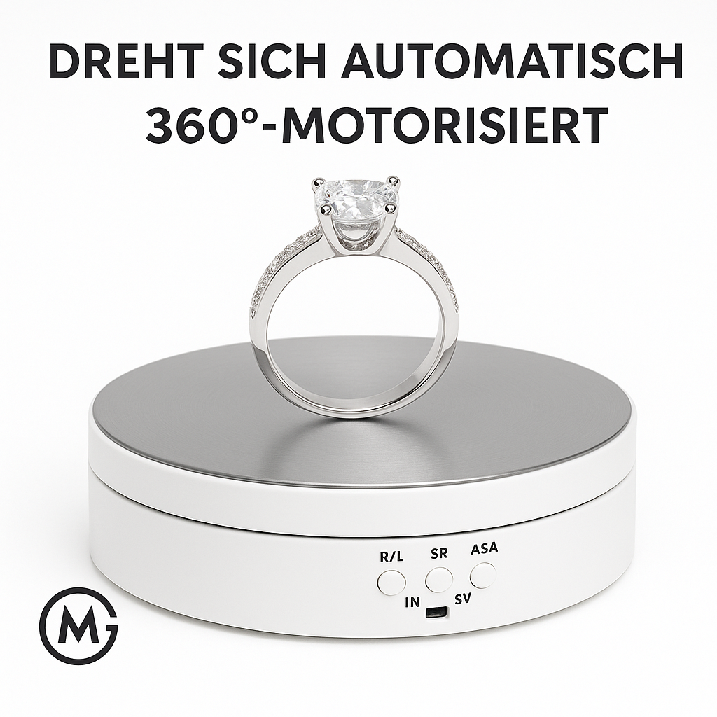 Drehteller 360° motorisiert Schmuckdisplay USB Strom drehbar DE.