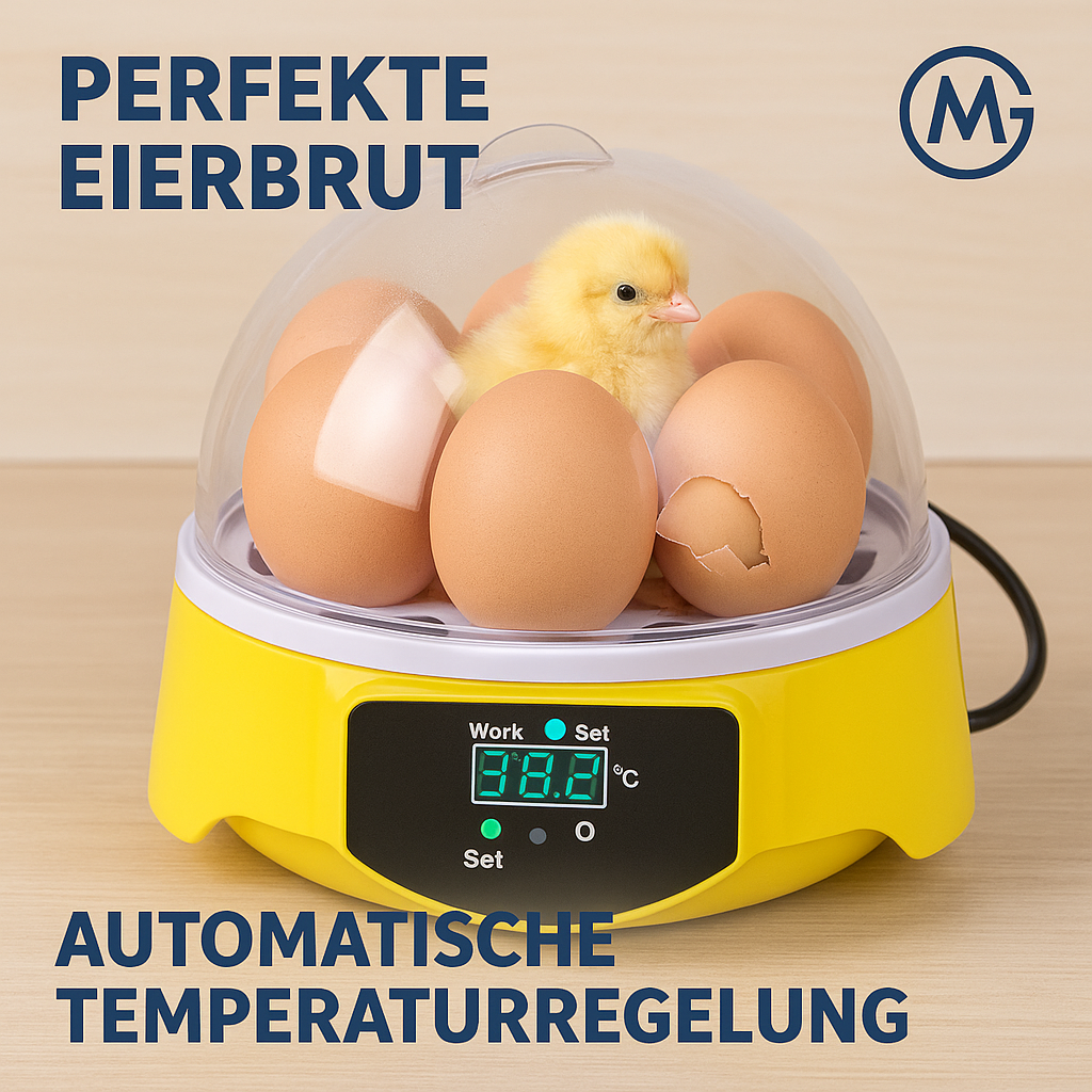 Automatischer Brutkasten 7 Eier für Hühner Wachteln Enten DE.