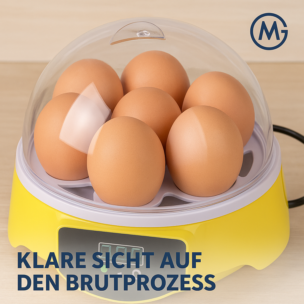 Automatischer Brutkasten 7 Eier für Hühner Wachteln Enten DE.