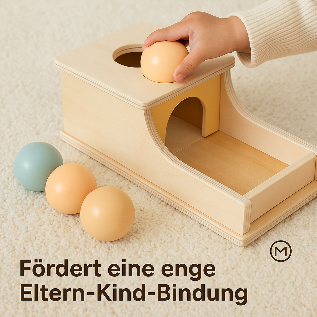 Montessori Holzspiel Pitch-Ball-Box Lernspielzeug für Kinder DE.