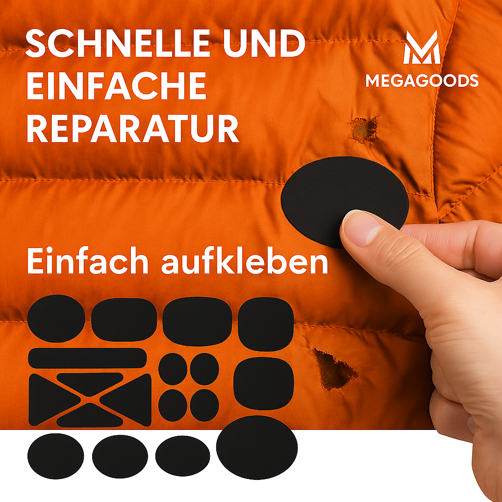 Selbstklebende schwarze Flicken für Daunenjacken Hosen Kleidung DE.