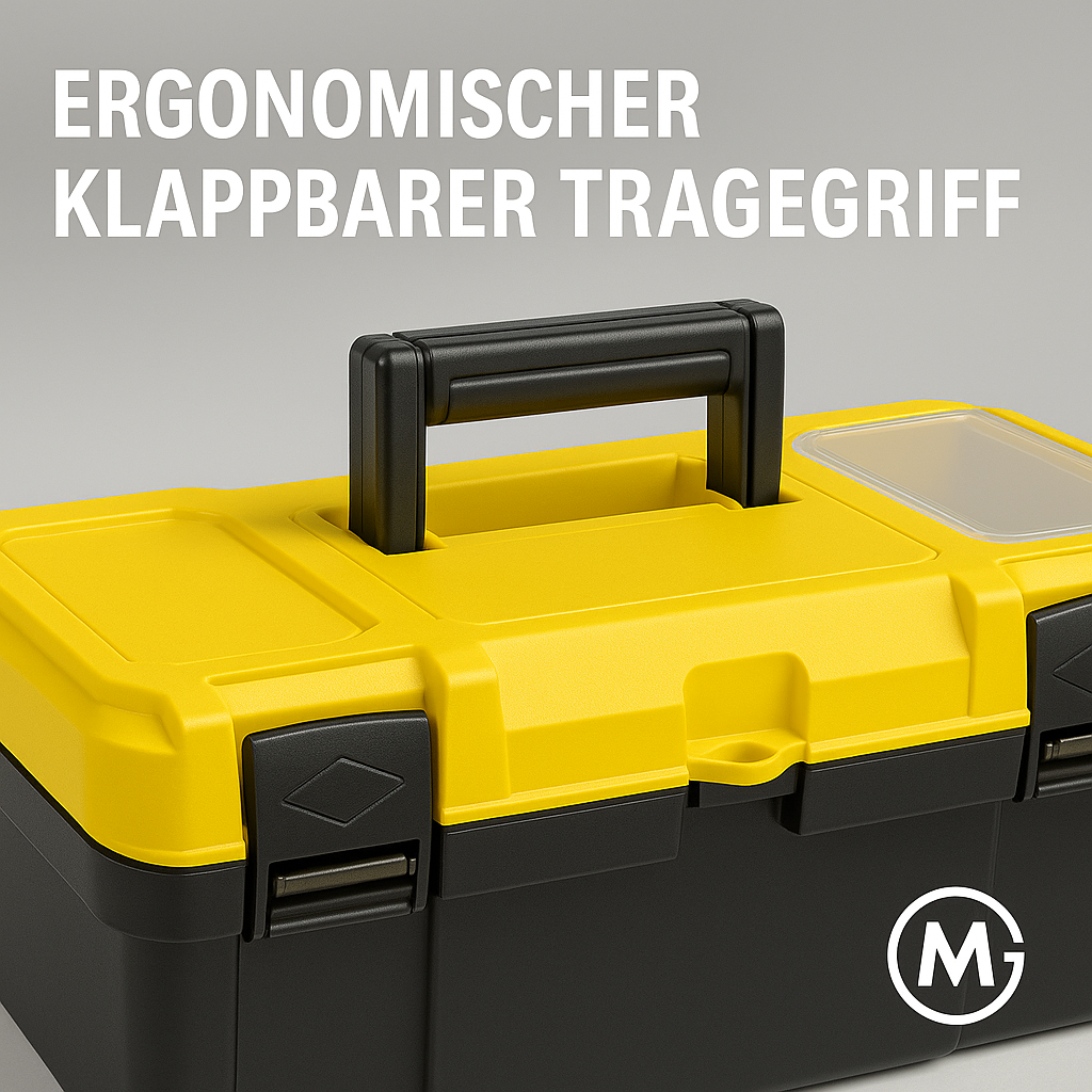 Werkzeugkoffer ABS Kunststoff robust tragbar mit Griff DE.