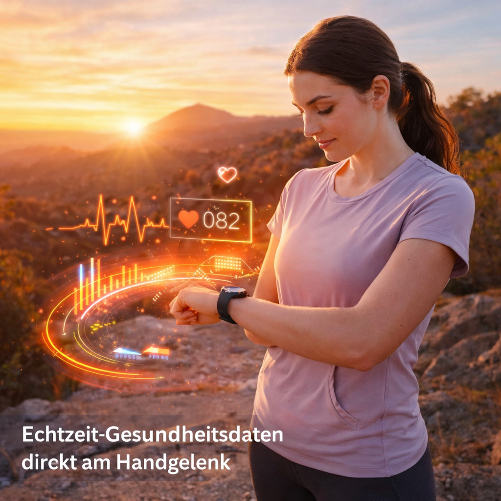VitalPulse™ Watch Smartwatch Fitnessuhr mit Puls Blutdruck Schlaftracker