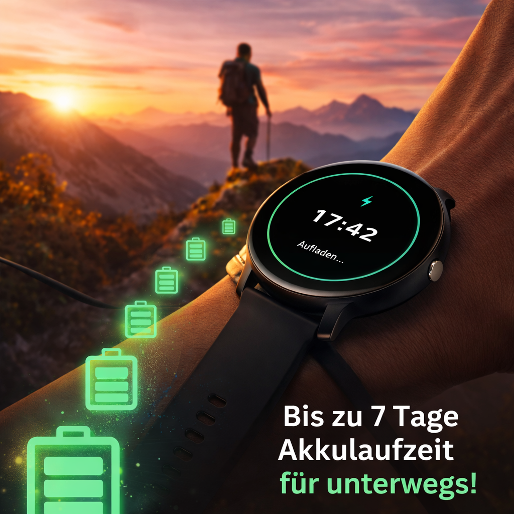VitalPulse™ Watch Smartwatch Fitnessuhr mit Puls Blutdruck Schlaftracker