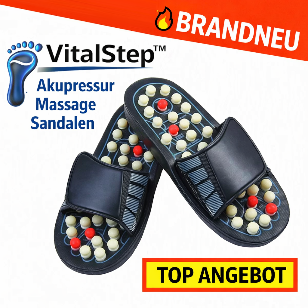 VitalStep™ Akupressur Massage Sandalen Reflexzonen Fußmassage Hausschuhe
