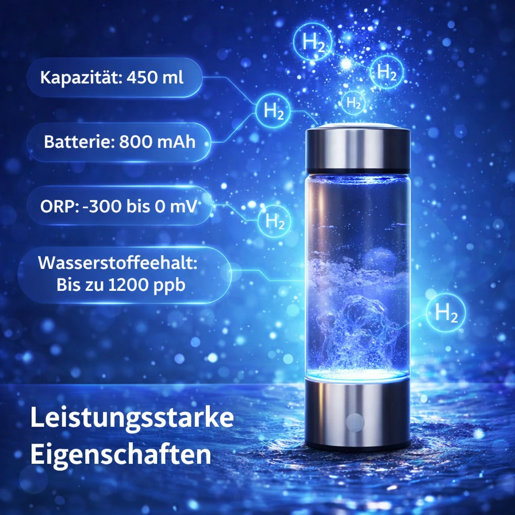 AquaVital™ Original Wasserstoff Wasserflasche Ionisator - dein Energiebooster!