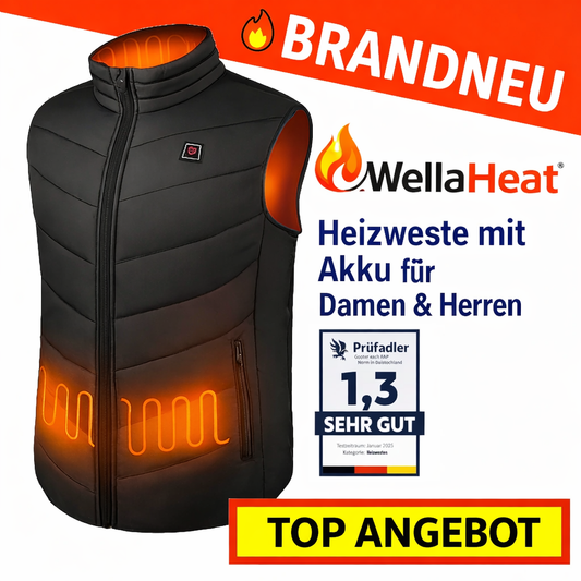 WellaHeat™ Heizweste mit Akku Powerbank Wärmeweste Thermoweste Beheizte Weste