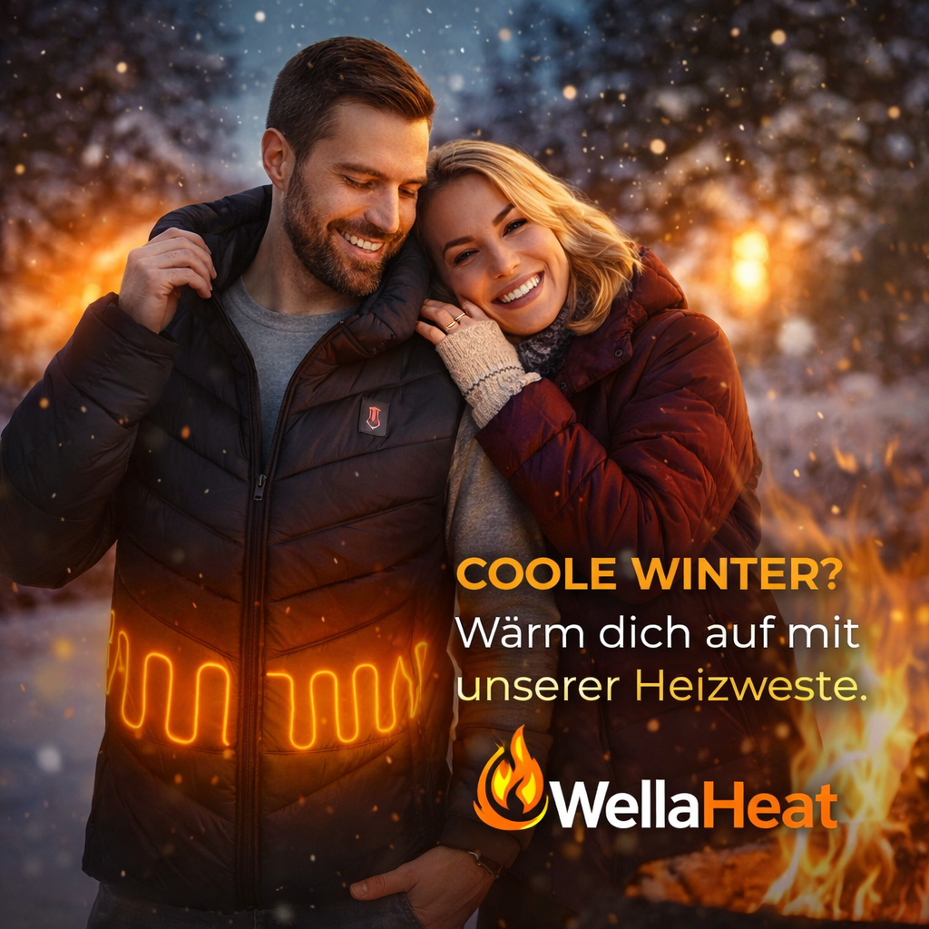 WellaHeat™ Heizweste mit Akku Powerbank Wärmeweste Thermoweste Beheizte Weste