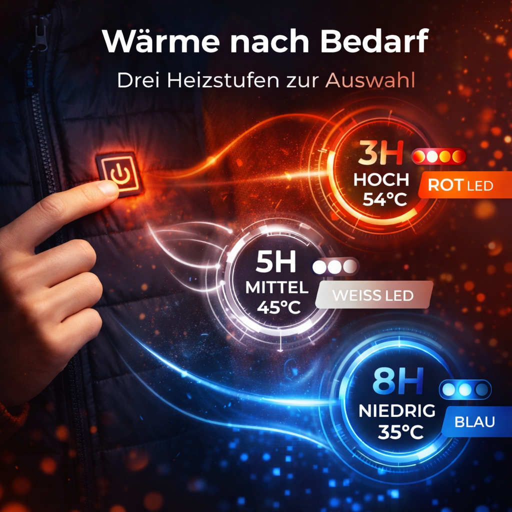 WellaHeat™ Heizweste mit Akku Powerbank Wärmeweste Thermoweste Beheizte Weste