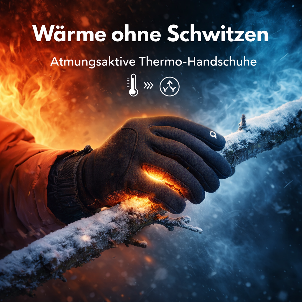 ThermoFit™ Slim Thermo Touchscreen Handschuhe Damen Herren warm & wasserdicht