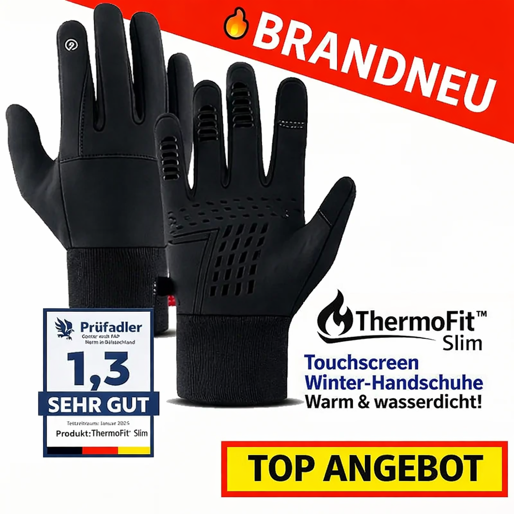ThermoFit™ Slim Thermo Touchscreen Handschuhe Damen Herren warm & wasserdicht
