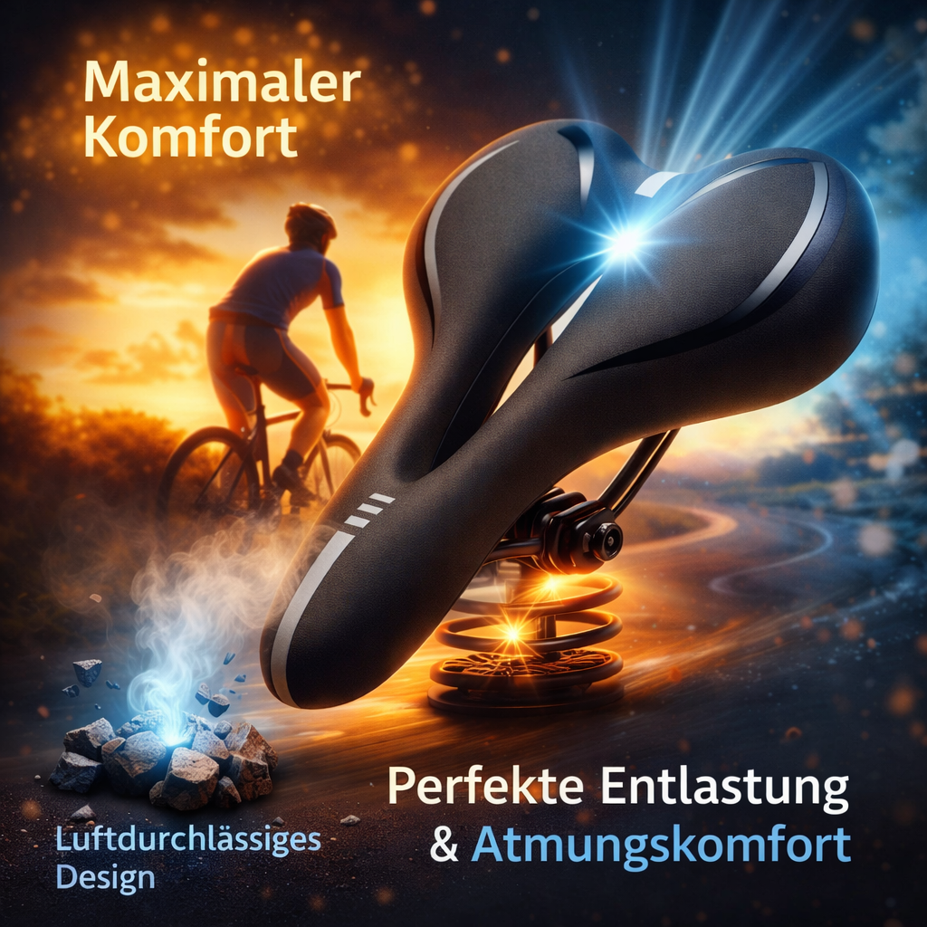 SpeedFit™ Fahrradsattel Fahrradsitz Gelsattel Tourensattel für Damen & Herren
