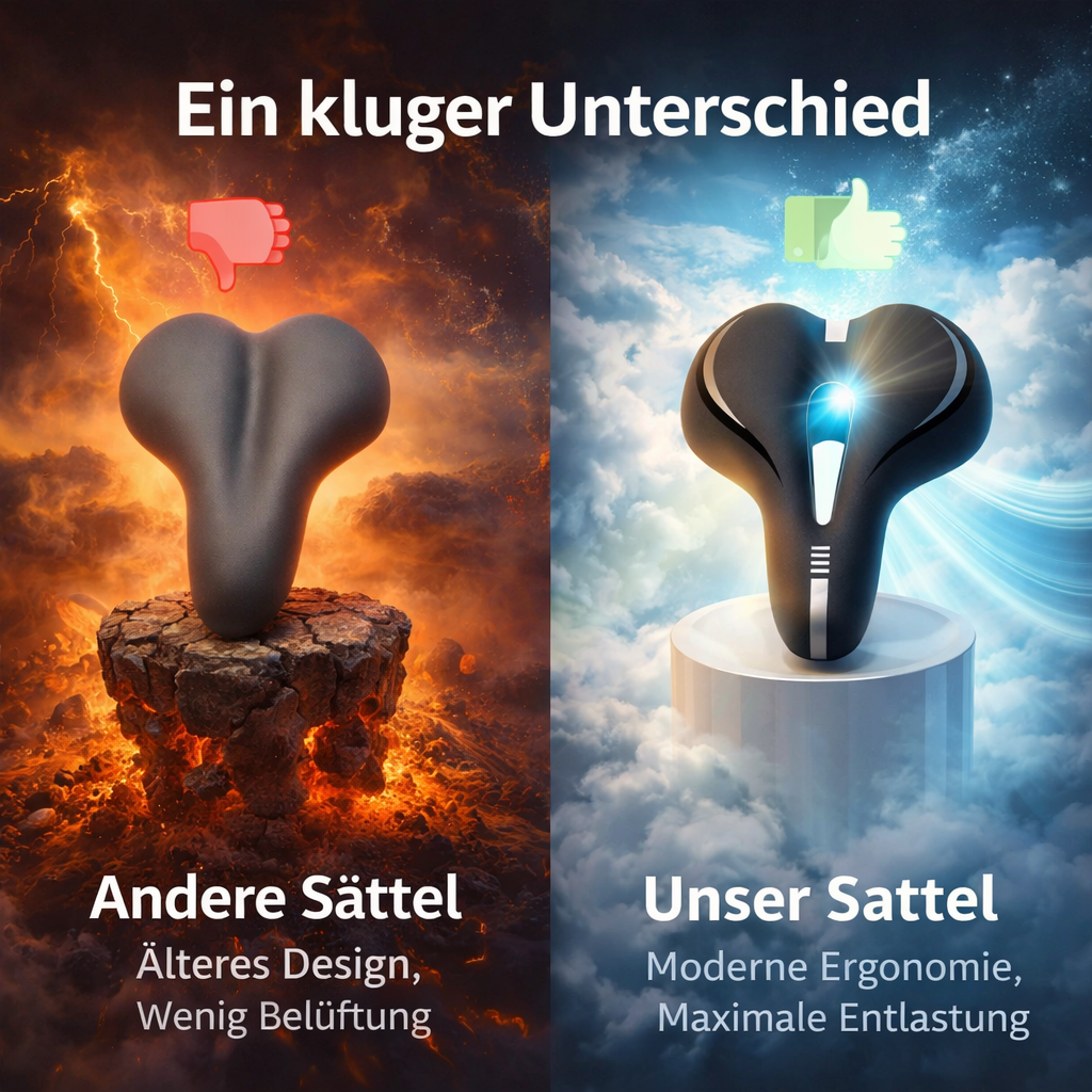 SpeedFit™ Fahrradsattel Fahrradsitz Gelsattel Tourensattel für Damen & Herren