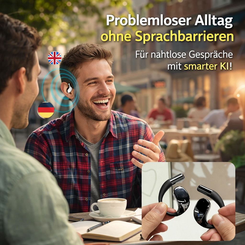 EarLingo™ | Smarte KI Übersetzer Kopfhörer AI Sprachübersetzer Echtzeit