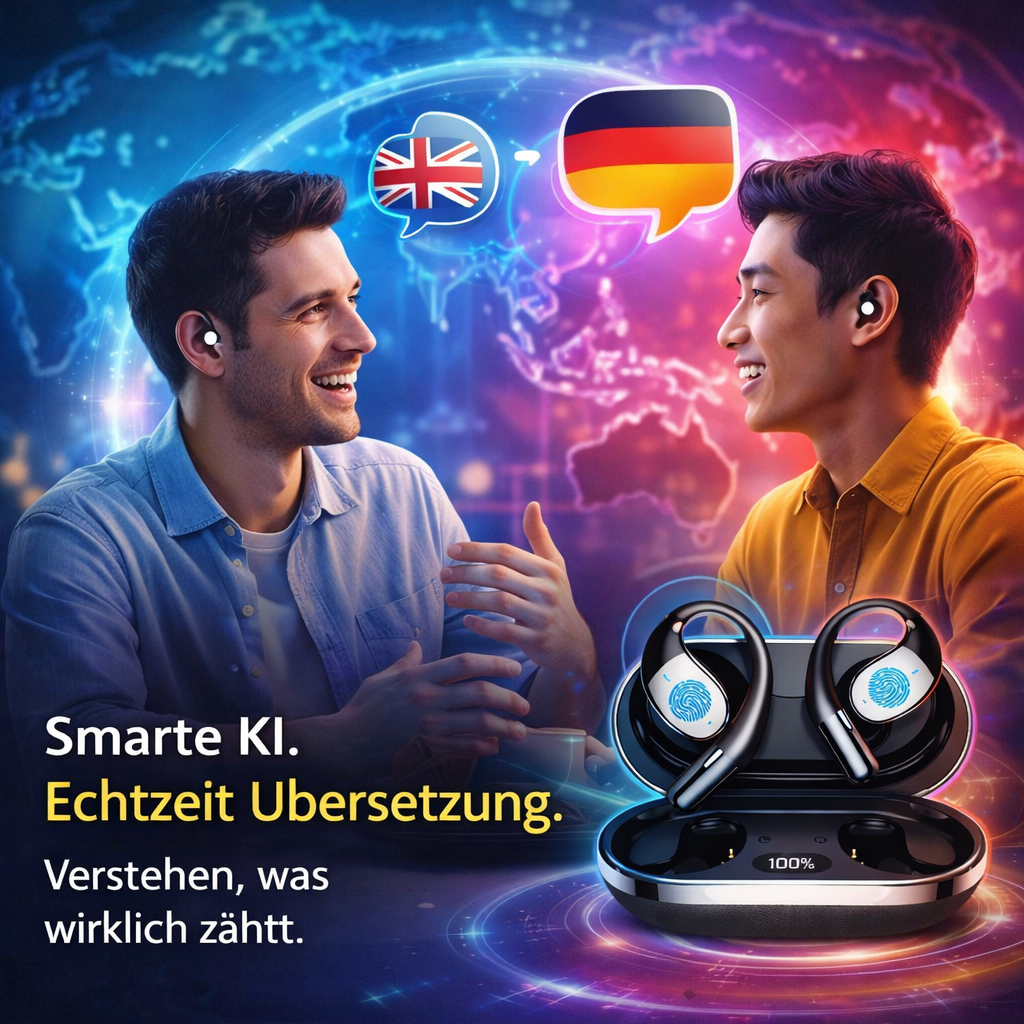 EarLingo™ | Smarte KI Übersetzer Kopfhörer AI Sprachübersetzer Echtzeit