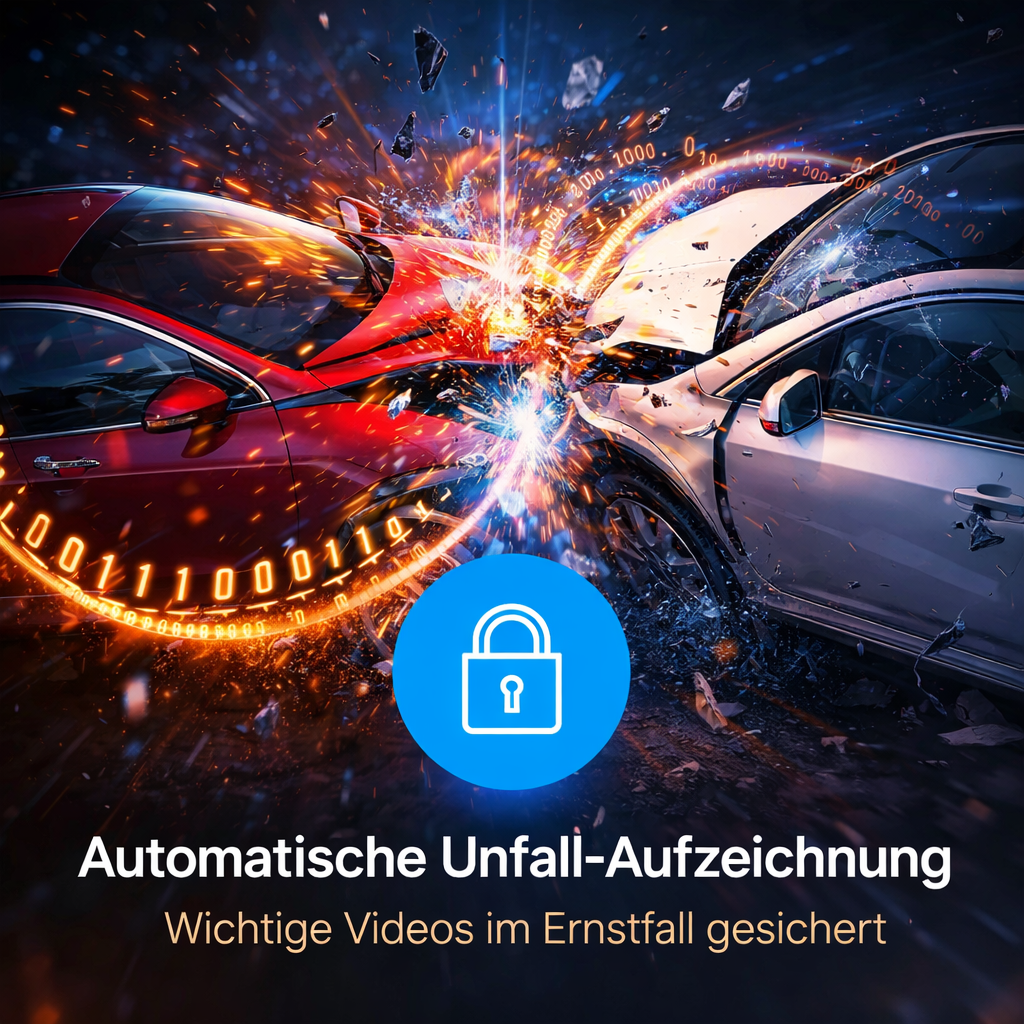 Oryzom™ 4K Dashcam Vorne & Hinten Wifi Nachtsicht Parküberwachung G-Sensor 170°