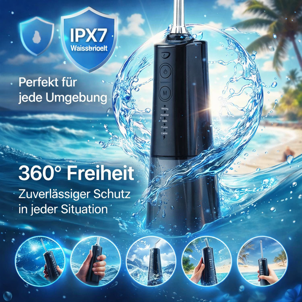 Oryzom™ ProFlow 2.0 kabellose Munddusche - Reinigung & gesundes Zahnfleisch