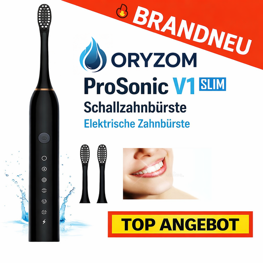 Oryzom™ ProSonic V1 Slim Schallzahnbürste Elektrische Zahnbürste Wasserdicht