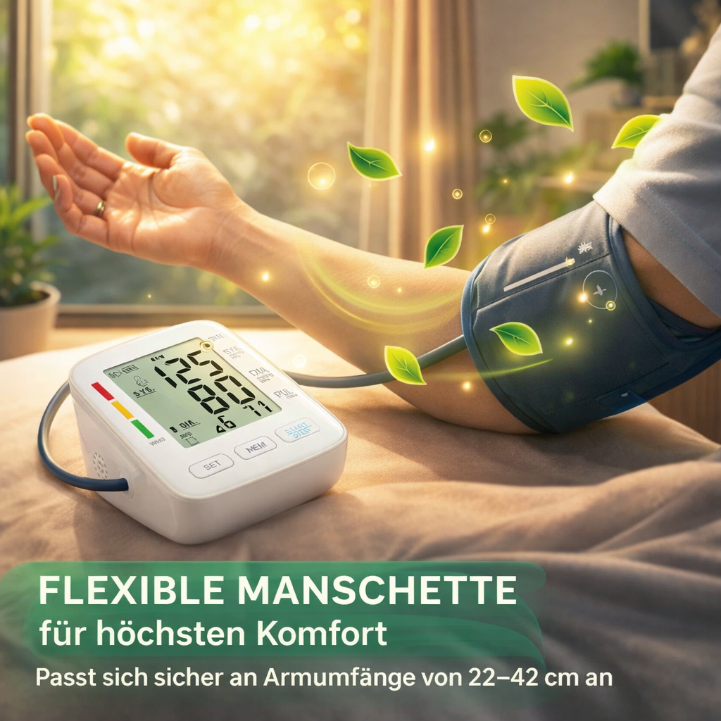 Oryzom™ Blutdruckmessgerät V8 Pro – Vollautomatische & Präzise Oberarm Messung