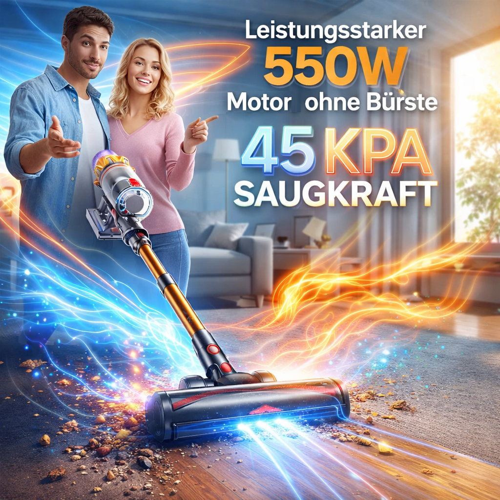 Oryzom™ Ultra starker Akku Staubsauger kabellos LED Handstaubsauger beutellos