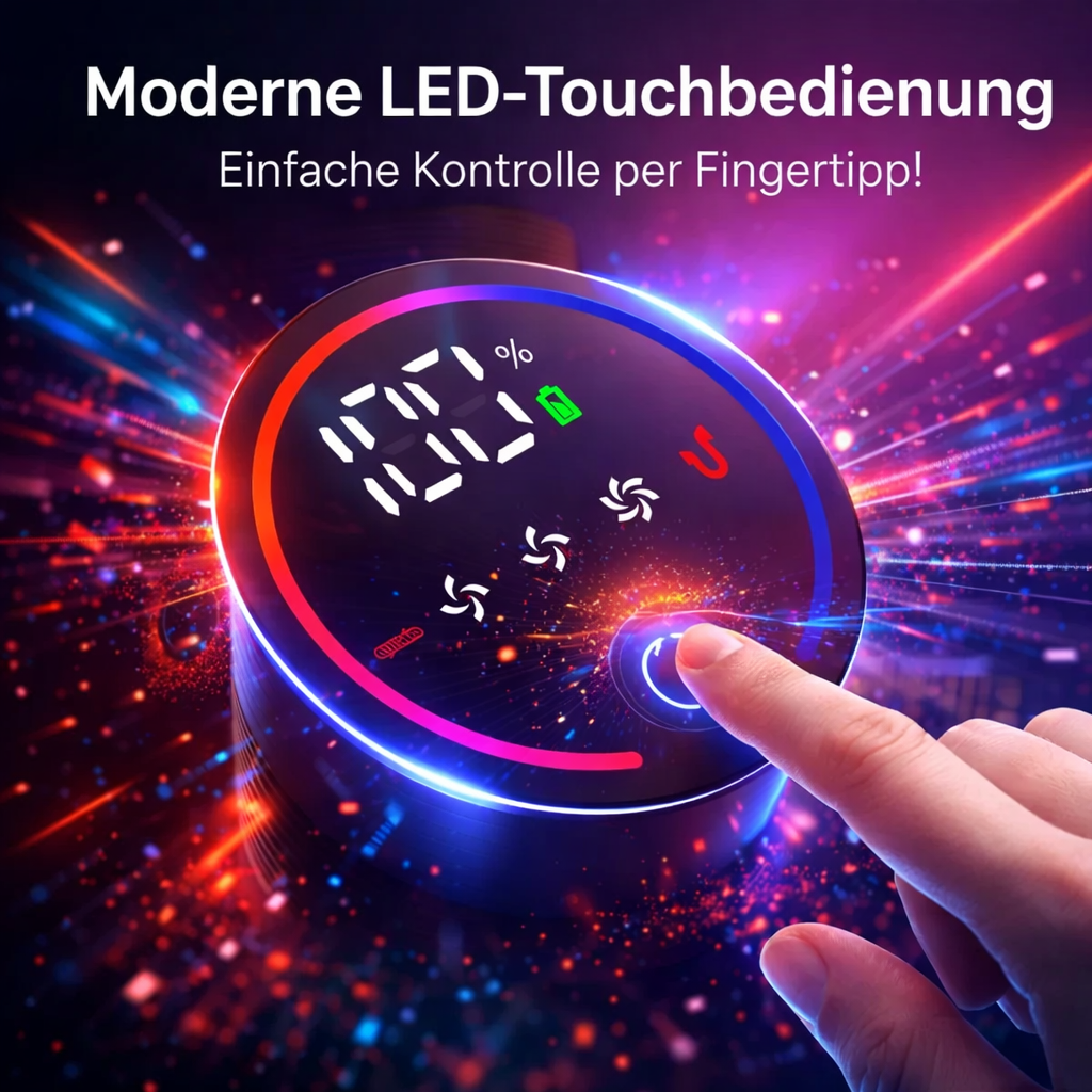 Oryzom™ Ultra starker Akku Staubsauger kabellos LED Handstaubsauger beutellos