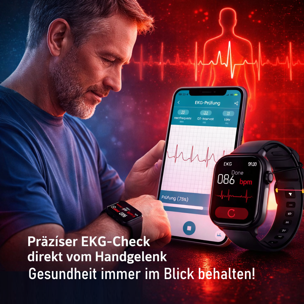 GlucoCare™ SOS 2.0 Smartwatch | SOS-Funktion, Sturzerkennung & Blutzuckermessung