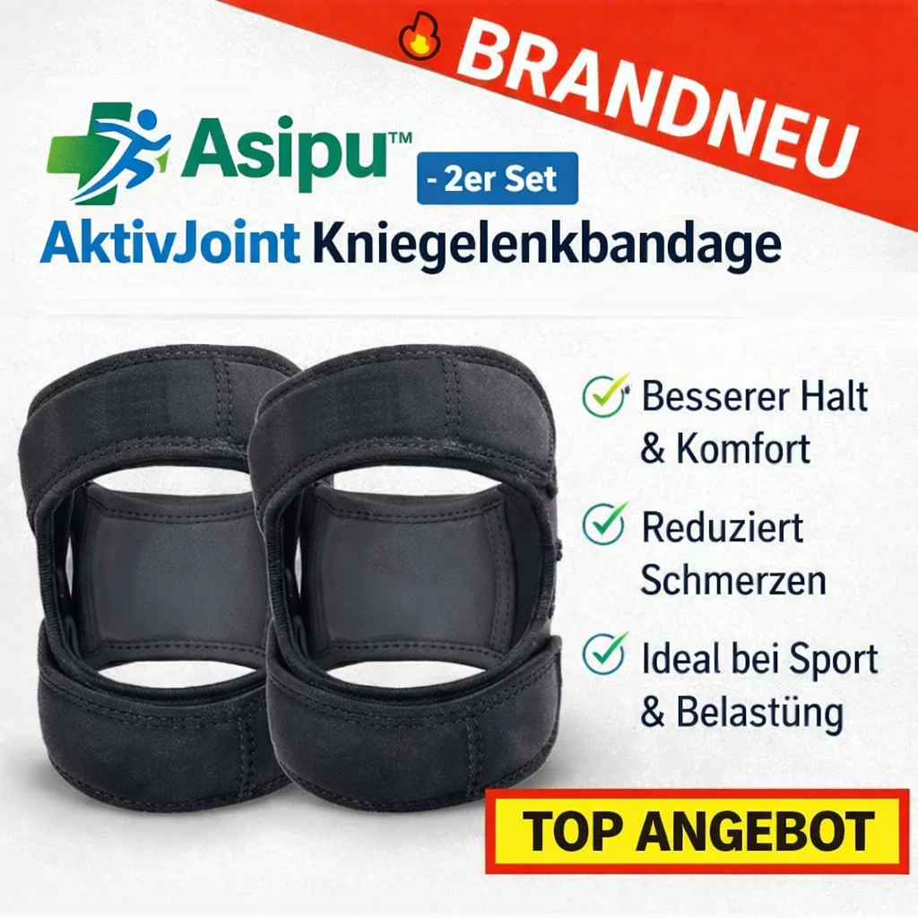 Asipu™ AktivJoint Kniegelenkbandage Kniebandage Kniestütze Knieorthese - 2er Set