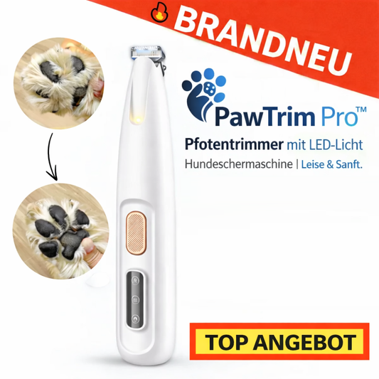 PawTrim Pro™  Pfotentrimmer mit LED-Licht | Hundeschermaschine | Leise & Sanft