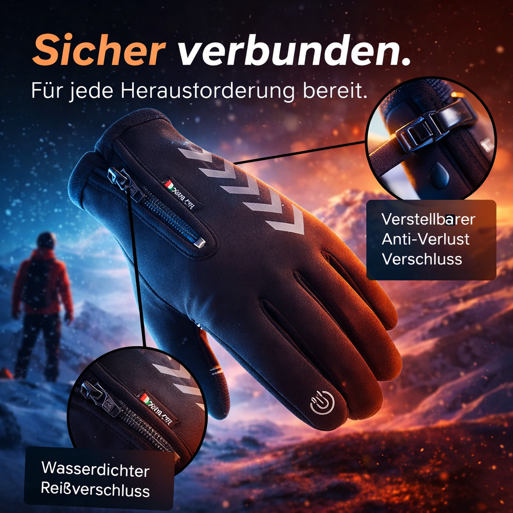 Thermofrost™ Slim Touchscreen Winter Handschuhe Damen Herren Fahrrad Wasserdicht