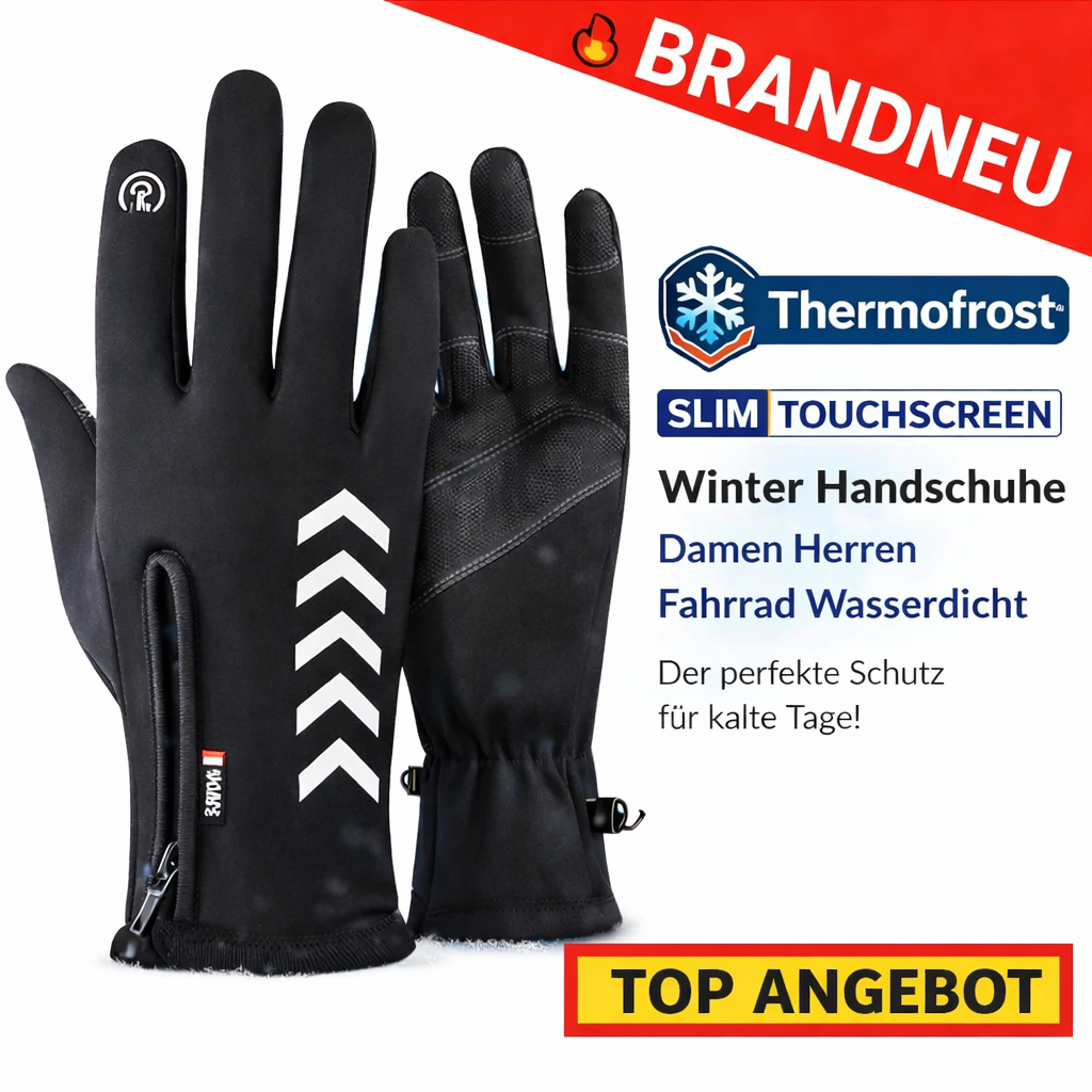 Thermofrost™ Slim Touchscreen Winter Handschuhe Damen Herren Fahrrad Wasserdicht