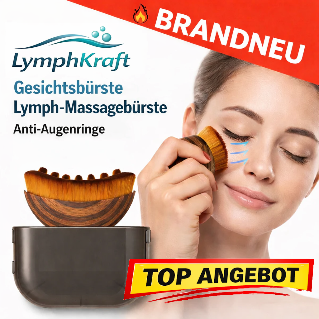 LymphKraft™ Gesichtsbürste Lymph Massagebürste Anti-Augenringe Aluvea Face Brush