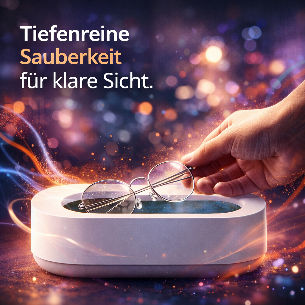 Hermhoffer™ OptiClear Ultraschall Brillenreiniger Reinigungsgerät ohne Chemie