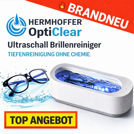 Hermhoffer™ OptiClear Ultraschall Brillenreiniger Reinigungsgerät ohne Chemie