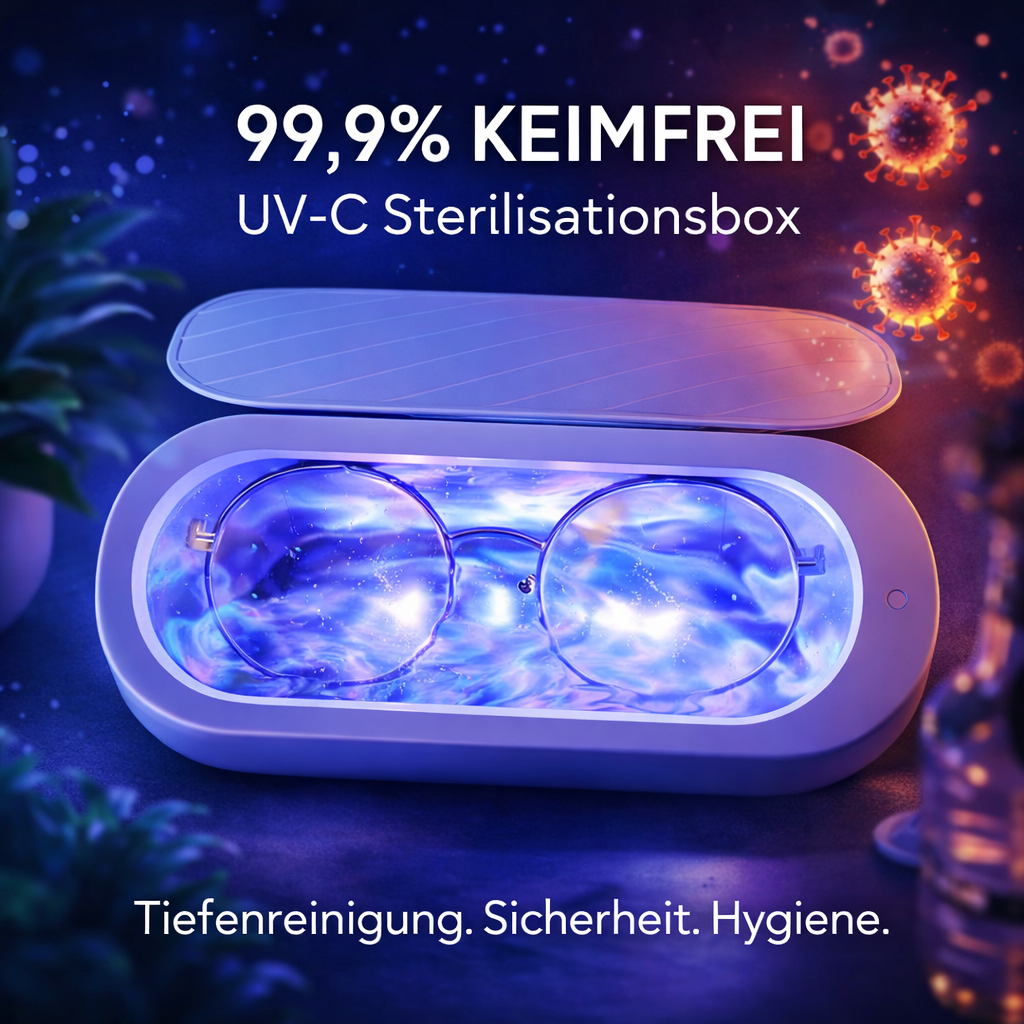 Hermhoffer™ OptiClear Ultraschall Brillenreiniger Reinigungsgerät ohne Chemie