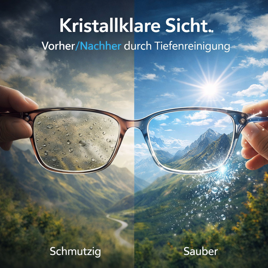 Hermhoffer™ OptiClear Ultraschall Brillenreiniger Reinigungsgerät ohne Chemie