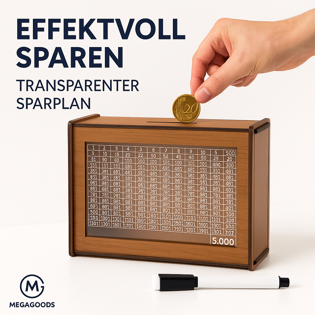 Sparschwein Holz Sparbox Münzbox Geldkassette für 10000 Euro DE.