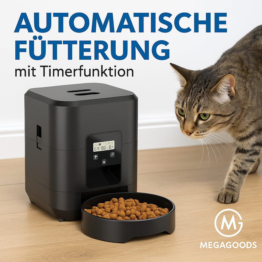 Smart Futterautomat für Katzen und Hunde mit Timer und Napf DE.
