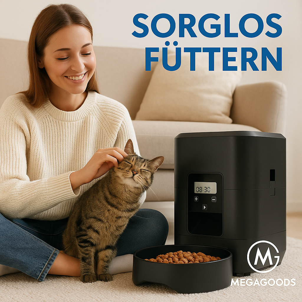 Smart Futterautomat für Katzen und Hunde mit Timer und Napf DE.