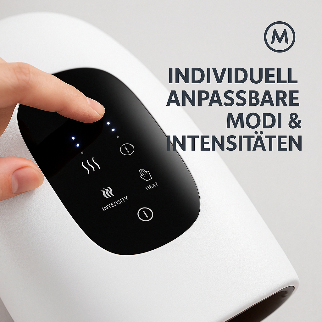 Kabelloses Handmassagegerät mit Luft- und Wärmefunktion DE.