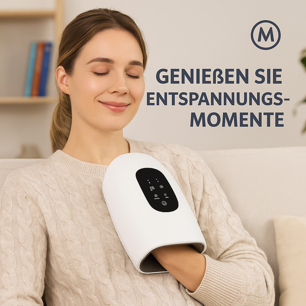 Kabelloses Handmassagegerät mit Luft- und Wärmefunktion DE.