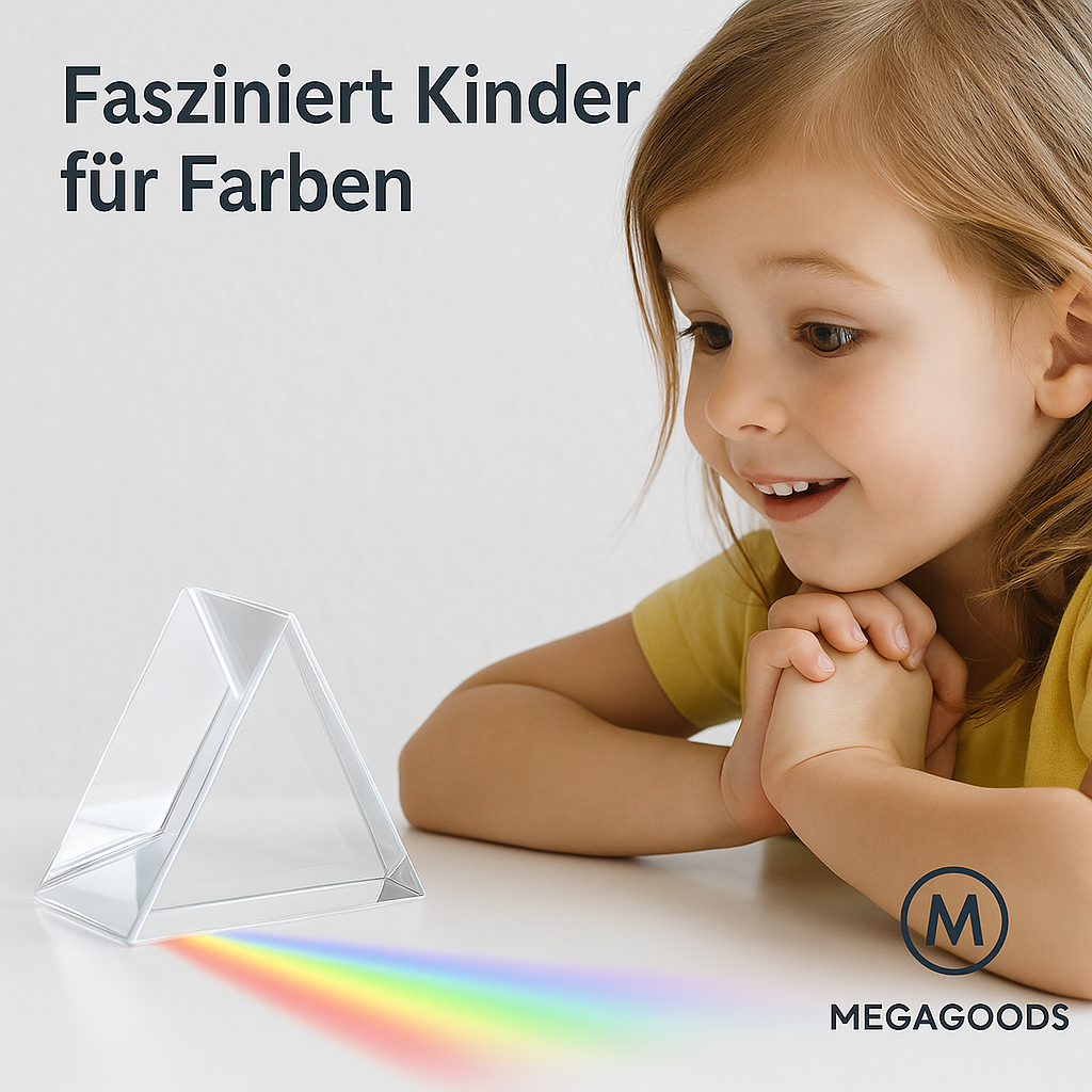 Kinder Prisma Lernspielzeug Lichtbrechung Farbenspektrum DE.