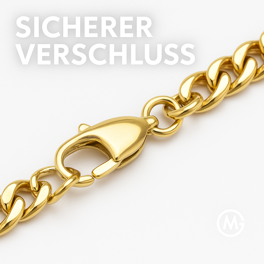 Herren Armband 3mm Edelstahl Panzerkette massiv klassisch DE.