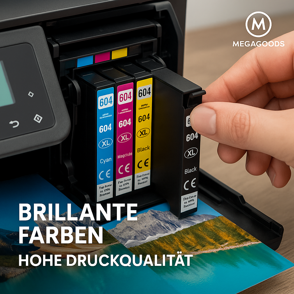 Druckerpatrone 604XL für Epson XP WF Serie, kompatibel, 5er-Set DE.